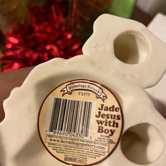 1998 “LOOMCO“HERMITAGE POTTERY..JADE/PORCELAIN..JESUS W/BOY..RELIGION FIGURES - Picture 4 of 6